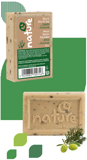 NATURE CARE PRODUCTS φυσικό σαπούνι ελαιολάδου με φύκια για απολέπιση 100gr – Προϊόντα Καθαρισμού Σώματος