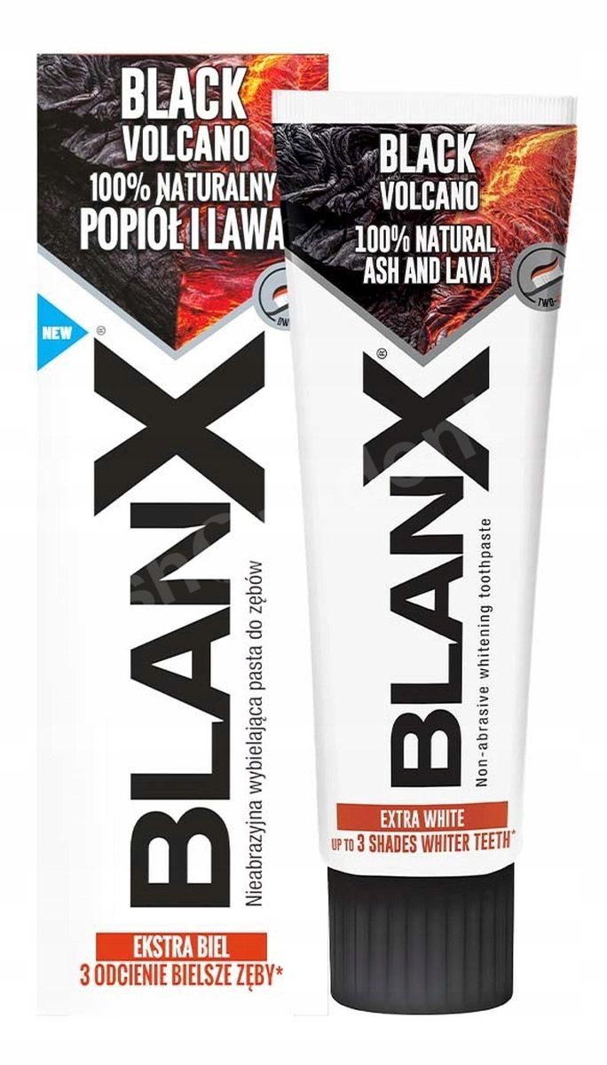 BLANX οδοντόκρεμα black volcano extra white 75ml – Οδοντόκρεμες