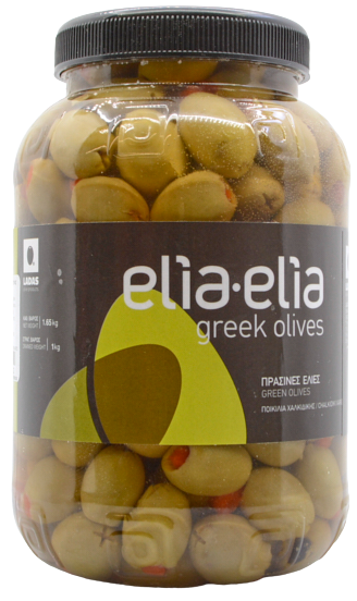 LADAS ελιές πράσινες γεμιστές με πιπεριά 1kg