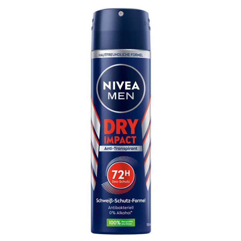 NIVEA αποσμητικό σώματος men dry impact 150ml – Αποσμητικά