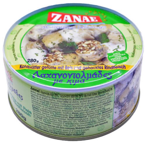 ΖΑΝΑΕ λαχανοντολμάδες με κιμά 280gr – Ζαναέ – Τρόφιμα Μακράς Συντήρησης
