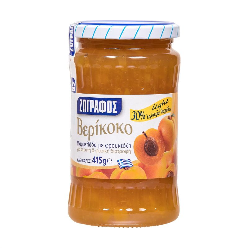 ΖΩΓΡΑΦΟΣ μαρμελάδα βερίκοκο με φρουκτόζη 415gr – Ζωγράφος – Μαρμελάδες