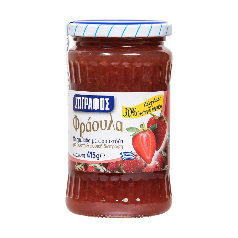 ΖΩΓΡΑΦΟΣ μαρμελάδα φράουλα με φρουκτόζη 415gr – Ζωγράφος – Μαρμελάδες