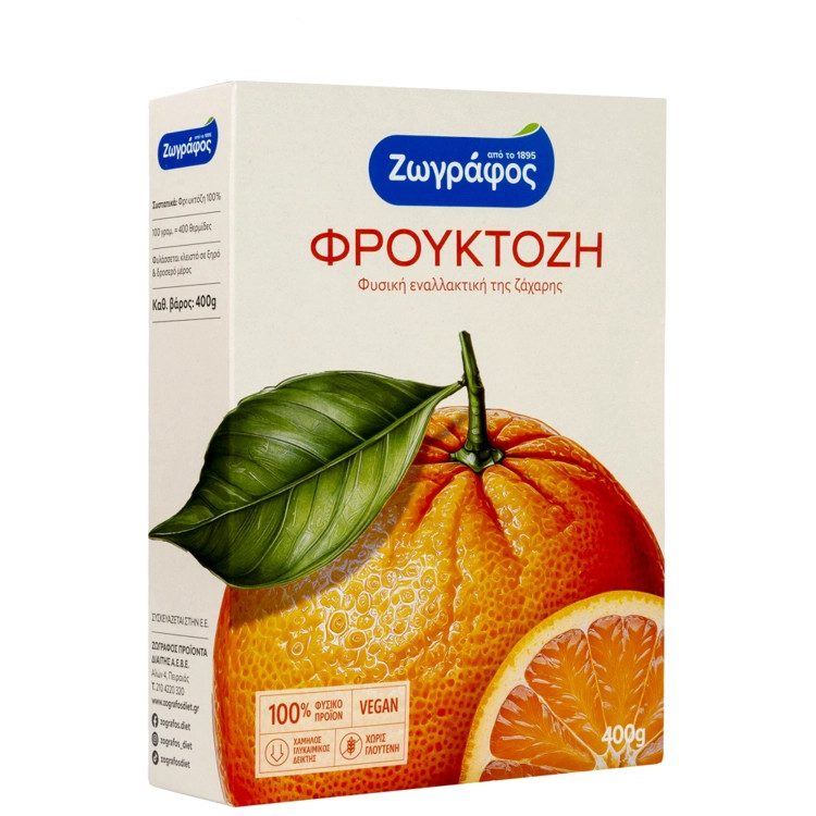 ΖΩΓΡΑΦΟΣ φρουκτόζη 400gr – Ζωγράφος – Ζάχαρη και Υποκατάστατα