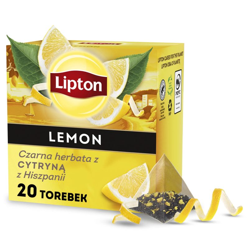 LIPTON τσάι πυραμίδα με άρωμα λεμόνι 20x1,7gr