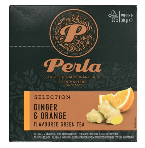 PERLA τσάι με ginger και πορτοκάλι 20x1,5gr – Perla Beverages