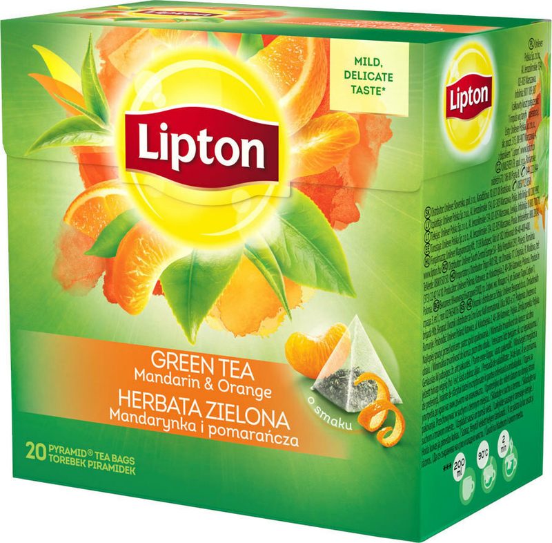 LIPTON τσάι πυραμίδα με άρωμα μανταρίνι και πορτοκάλι 20x1,8gr