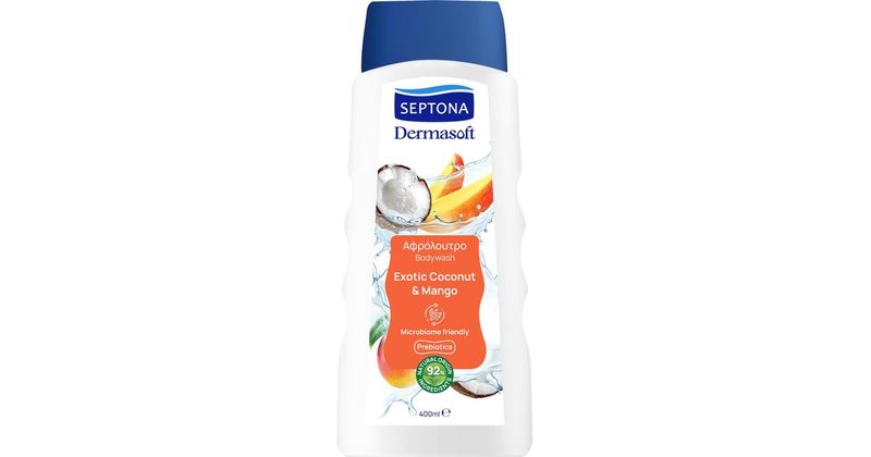 SEPTONA αφρόλουτρο dermasoft καρύδα και μάνγκο 400ml – Αφρόλουτρα