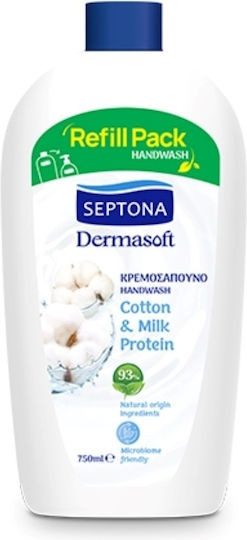 SEPTONA κρεμοσάπουνο dermasoft βαμβάκι και γάλα 750ml – Προϊόντα Καθαρισμού Σώματος