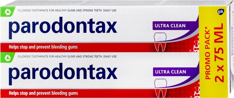 PARODONTAX οδοντόκρεμα ultra clean 2x75ml – Οδοντόκρεμες