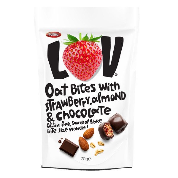 PELLITO μπουκιές lov oat με φράουλα, αμύγδαλο και σοκολάτα 70gr – Μπισκότα
