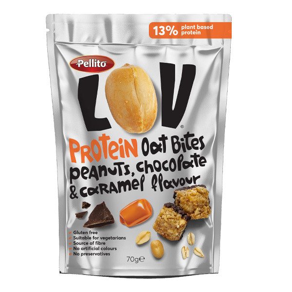 PELLITO μπουκιές lov oat με φυστίκια, καραμέλα και σοκολάτα 70gr – Δημητριακά