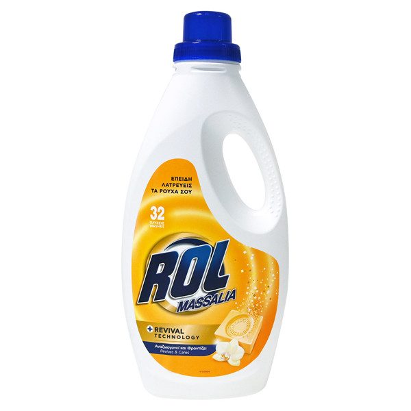 ROL υγρό πλυντηρίου ρούχων μασσαλίας 32μεζ 1600ml – Απορρυπαντικά Ρούχων