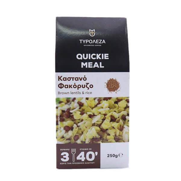ΤΥΡΟΛΕΖΑ έτοιμο γεύμα καστανό φακόρυζο 250gr – Τυρολέζα – Όσπρια