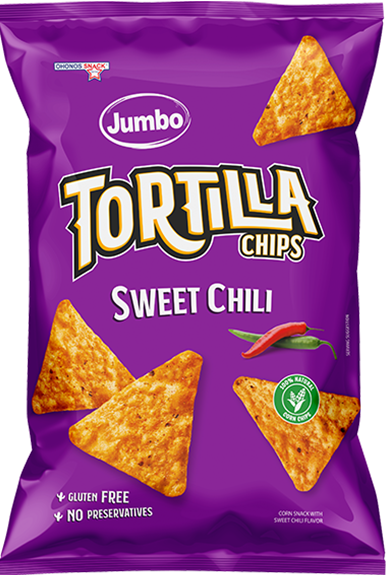OHONOS SNACKS Tortilla chips πατατάκια με γεύση sweet chilli 100gr