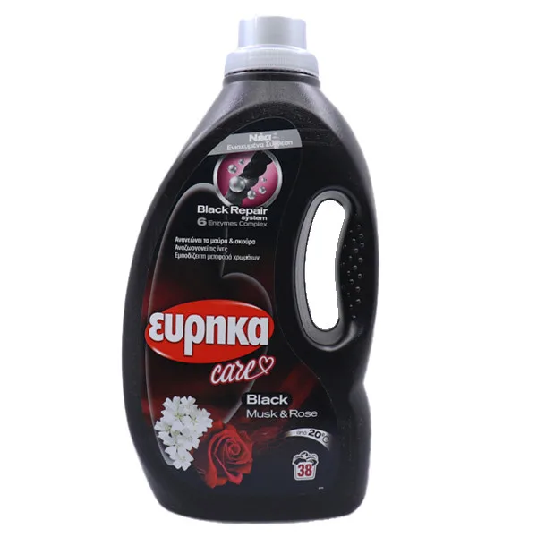 ΕΥΡΗΚΑ black care υγρό απορρυπαντικό ρούχων musk και rose 38μεζ 1,52lt – Εύρηκα – Απορρυπαντικά Ρούχων