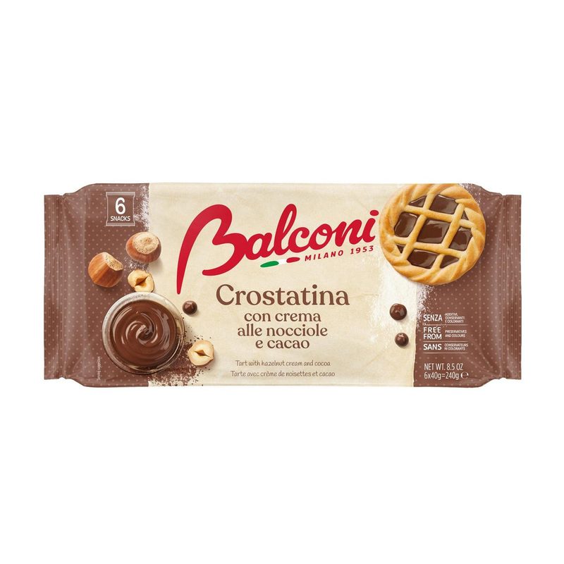 BALCONI τάρτα με κρέμα κακάο 6x40gr – Κέικ, Τσουρέκια και Κρουασάν