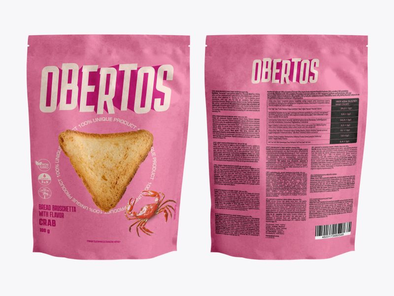 OBERTOS σνακ με γεύση καβούρι 100gr – Αλμυρά Snacks