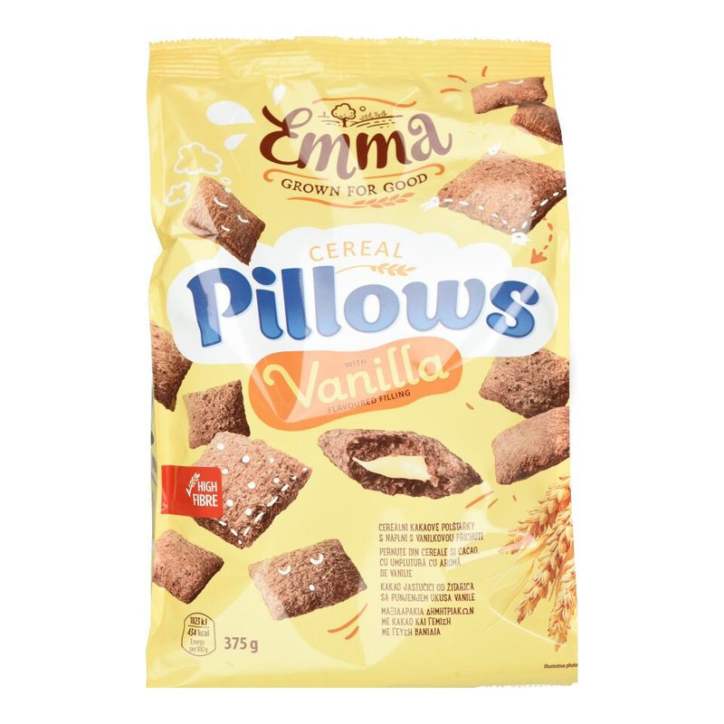 ΕΜΜΑ δημητριακά pillows με γέμιση βανίλια 375gr – Έμμα