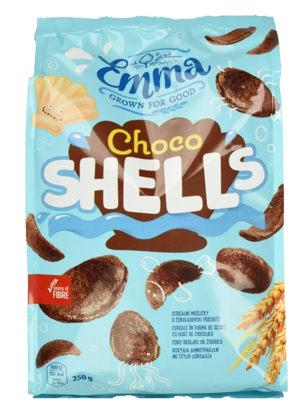 ΕΜΜΑ δημητριακά choco shells 250gr – Έμμα