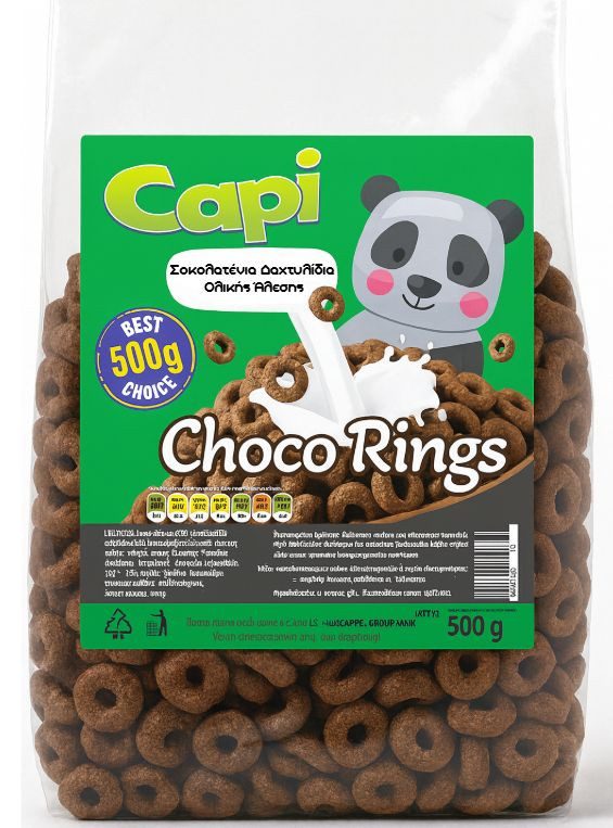 CAPI δημητριακά choco rings 500gr