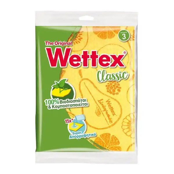 WETTEX σπογγοπετσέτα υγρή Νο1 3τεμ – Πανάκια Καθαρισμού