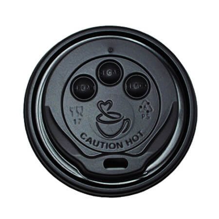 Καπάκι πιπίλα μαύρο button για 14-16oz 100τεμ – MrPanda – Καπάκια Ποτηριών μιας Χρήσης