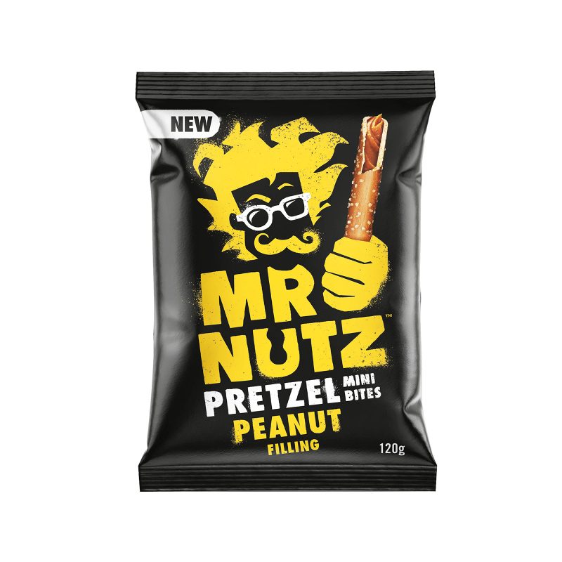 MR. NUTZ κράκερ mini pretzel με γέμιση φυστικοβούτυρου 120gr – Αλμυρά Snacks