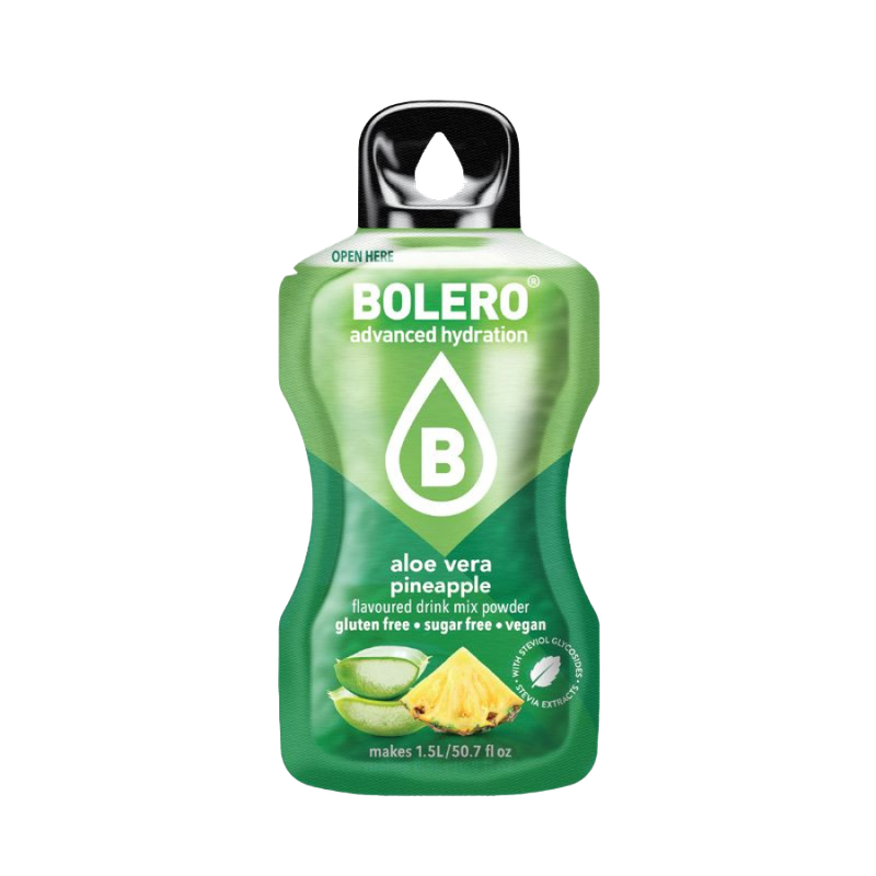 BOLERO τσάι στιγμιαίο αλόη και ανανά χωρίς ζάχαρη 9gr – Χυμοί