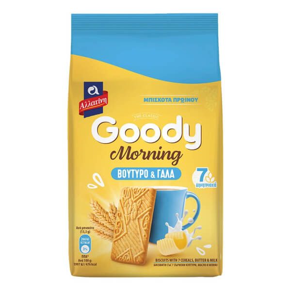 ΑΛΛΑΤΙΝΗ μπισκότα goody morning με βούτυρο και γάλα 160gr – Αλλατίνη