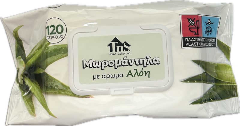 TNS μωρομάντηλα με άρωμα αλόη 120τεμ