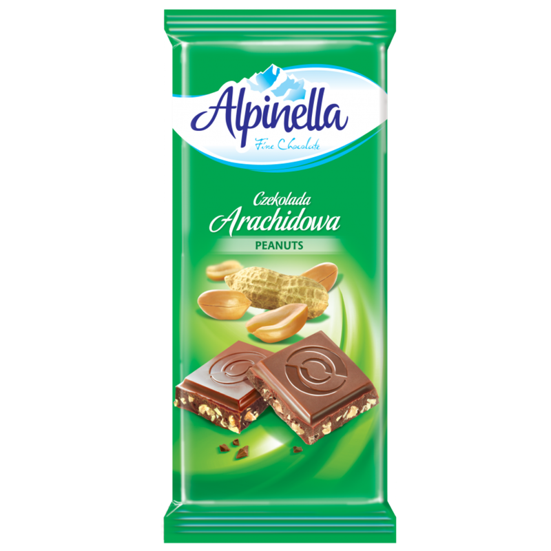 ALPINELLA σοκολάτα γάλακτος με φυστίκι 90gr – Σοκολάτες