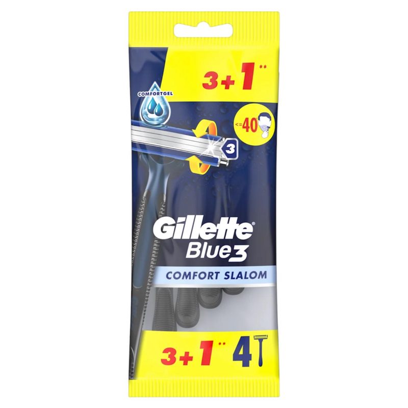 GILLETTE ξυραφάκια blue 3 slalom comfort 4τεμ