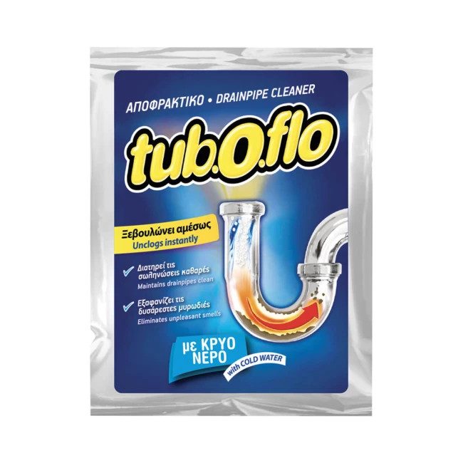 TUBOFLO αποφρακτικό για κρύο νερό 55gr – Καθαριστικά Μπάνιου