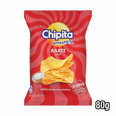 CHIPITA πατατάκια κυμματιστά με αλάτι 80gr
