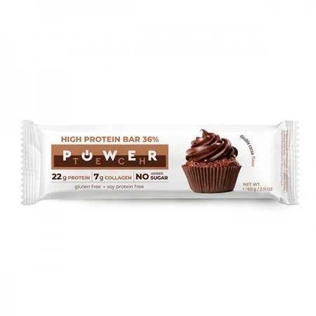 POWER TECH μπάρα πρωτεϊνης με διπλή σοκολάτα 60gr – Μπάρες Πρωτεΐνης