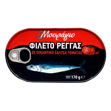 ΜΟΥΡΑΓΙΟ ρέγγα σε πικάντικη σάλτσα ντομάτας 170gr – Μουράγιο – Τρόφιμα Μακράς Συντήρησης