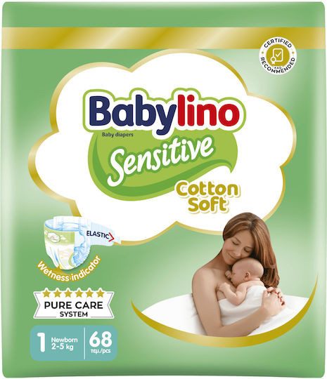 BABYLINO πάνες Sensitive No1 2-5kg 68τεμ – Πάνες Μωρού