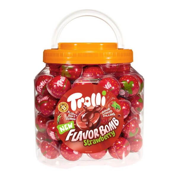 TROLLI ζαχαρωτά με γεύση φράουλα 80x18,8gr – Καραμέλες, Γλειφιτζούρια και Τσίχλες