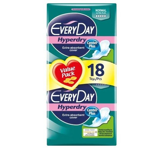 EVERY DAY σερβιέτες hyperdry ultra plus normal 18τεμ