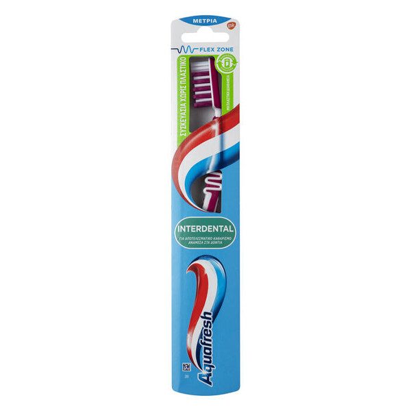 AQUAFRESH οδοντόβουρτσα flex interdental μέτρια 1τεμ – Οδοντόβουρτσες Απλές