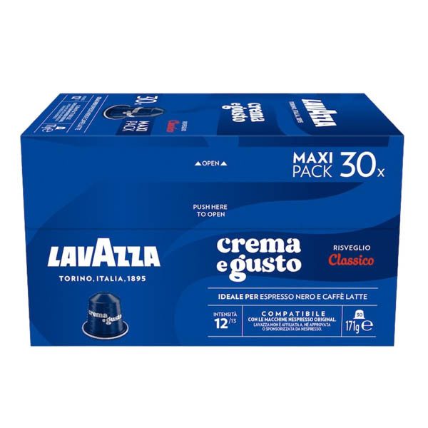 LAVAZZA καφές espresso Crema E Gusto σε κάψουλες συμβατές με μηχανές Nespresso 30τεμ – Κάψουλες Καφέ και Ροφημάτων