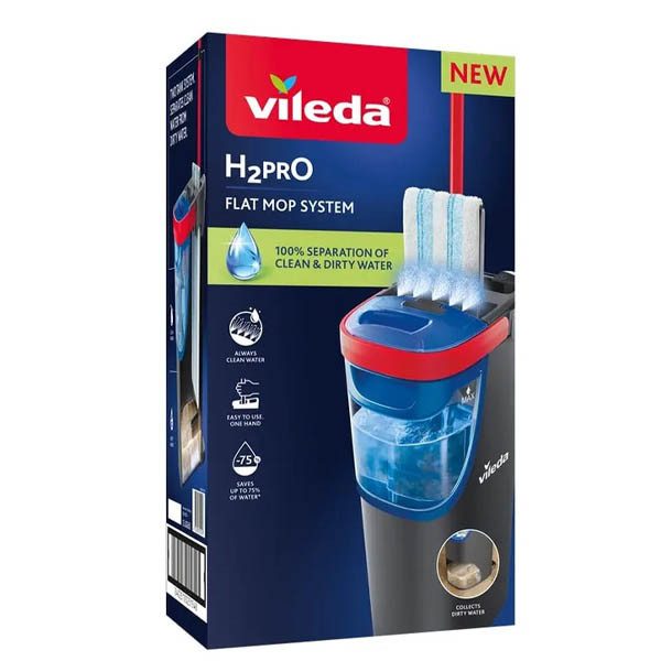 VILEDA σετ σφουγγαρίσματος h2pro flat – Είδη για Σκούπισμα και Σφουγγάρισμα