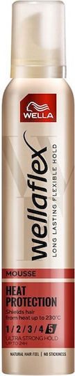 WELLAFLEX αφρός μαλλιών heat protection No5 200ml – Αφροί Μαλλιών