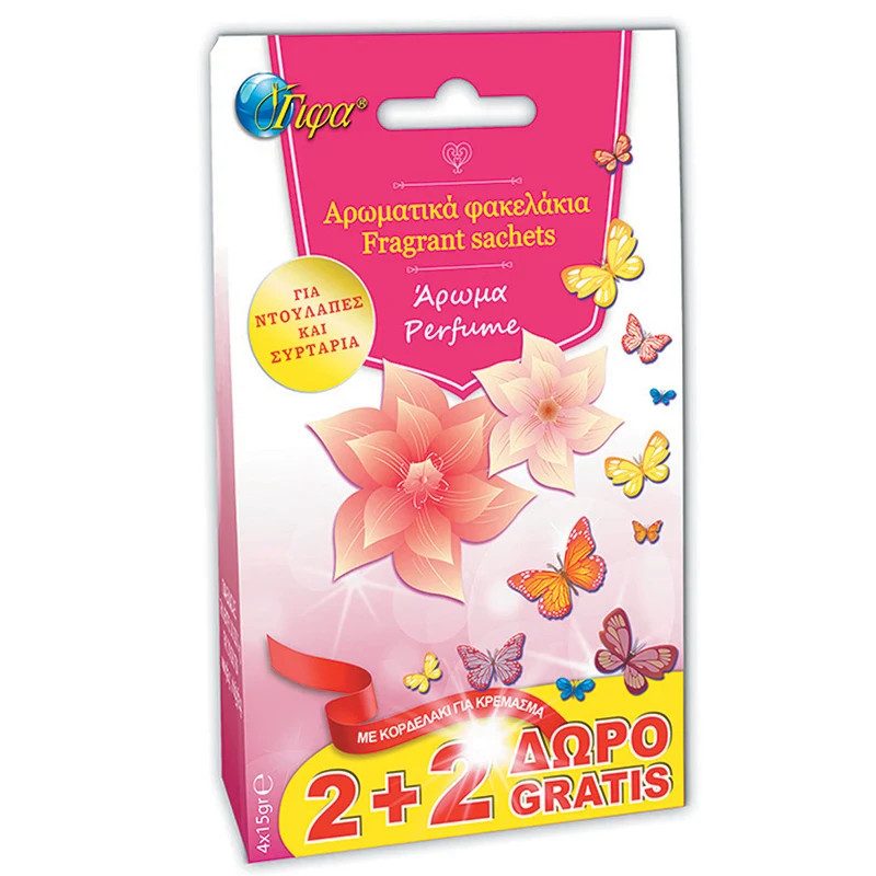 ΓΙΦΑ αρωματικό ντουλάπας perfume 4x15gr – Γίφα – Αρωματικά Χώρου
