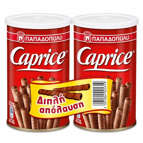ΠΑΠΑΔΟΠΟΥΛΟΥ Caprice πουράκια 2x115gr – Παπαδοπούλου – Σοκολάτες