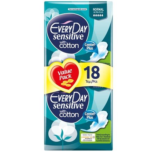 EVERY DAY σερβιέτες sensitive ultra plus normal 18τεμ