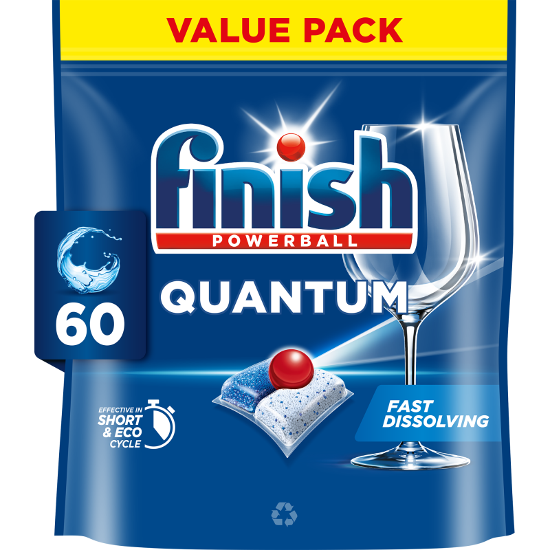 FINISH ταμπλέτες πλυντηρίου πιάτων powerball quantum classic 60τεμ – Απορρυπαντικά Πλυντηρίου Πιάτων