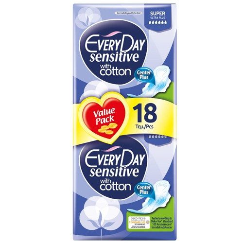 EVERY DAY σερβιέτες sensitive ultra plus super 18τεμ