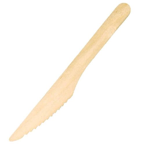 Μαχαίρια ξύλινα 16cm 8τεμ – Friman – Μαχαιροπίρουνα μιας Χρήσης (Χονδρική)